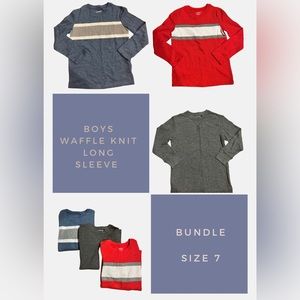 BUNDLE (3 shirts)- Boys size 7 long sleeve